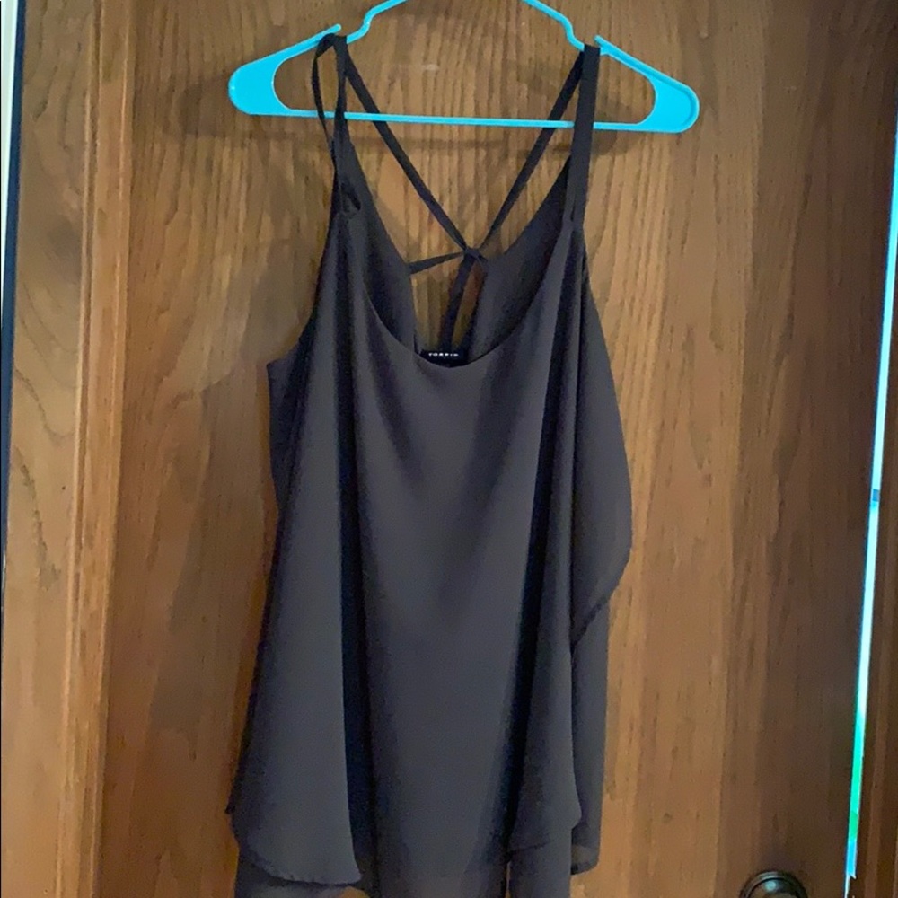 Grey sheer tank from torrid